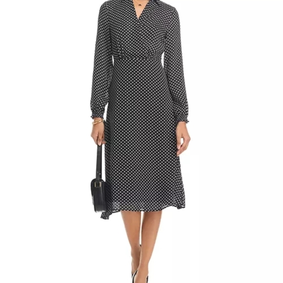 Koko + Mason Women's V-Neck MIDI Dress | Elegant & Comfortable Day-to-Night - Picture 6 of 9